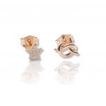 Rose gold plated silver 925º earrings with star & knot (code FC005673)